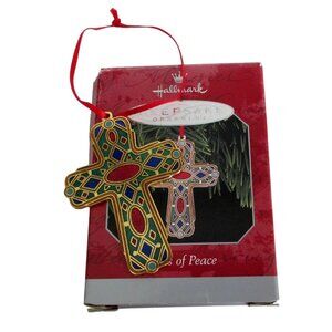 Cross of Peace Ornament - 1998 Hallmark Keepsake - Religious Christmas Tree Deco